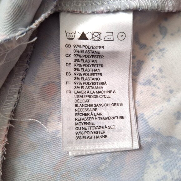 H&M Abstract Splattered Paint Floral Peplum Top - Picture 6 of 6